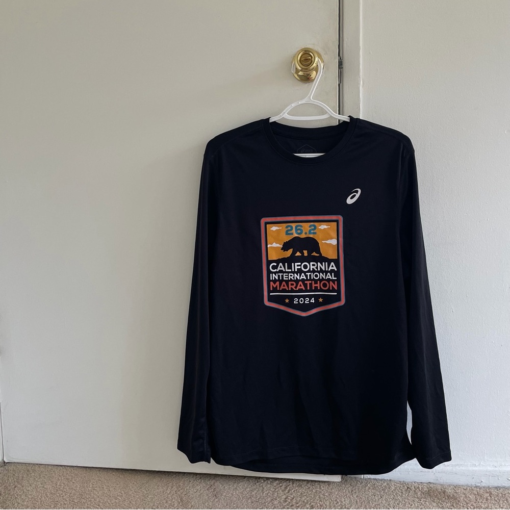 SOLD!! Asics Black Marathon Long Sleeve Shirt